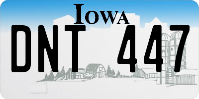 IA license plate DNT447