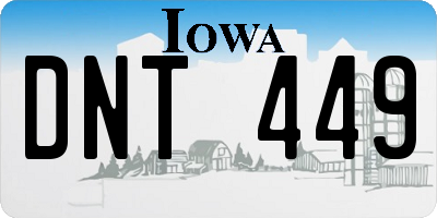 IA license plate DNT449