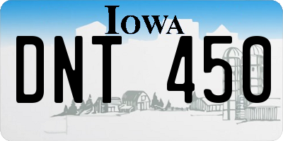 IA license plate DNT450
