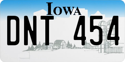 IA license plate DNT454