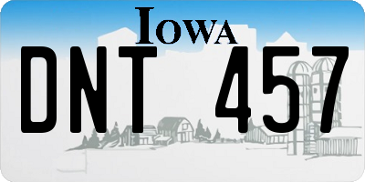 IA license plate DNT457