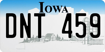 IA license plate DNT459