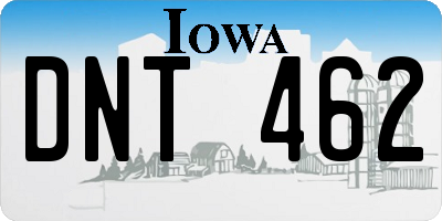 IA license plate DNT462