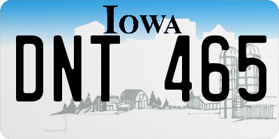 IA license plate DNT465