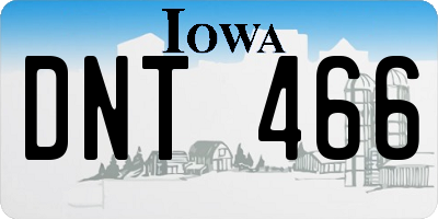 IA license plate DNT466