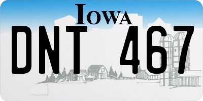 IA license plate DNT467