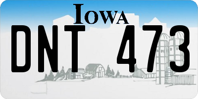 IA license plate DNT473