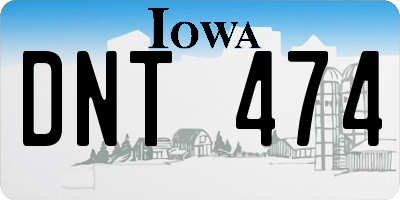 IA license plate DNT474