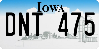 IA license plate DNT475