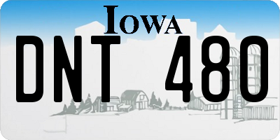 IA license plate DNT480