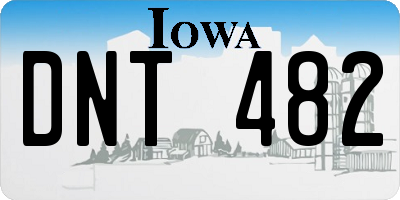 IA license plate DNT482