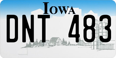 IA license plate DNT483
