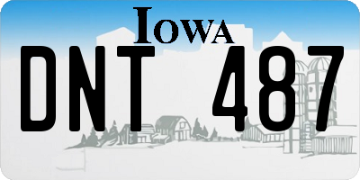 IA license plate DNT487