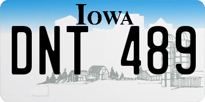 IA license plate DNT489