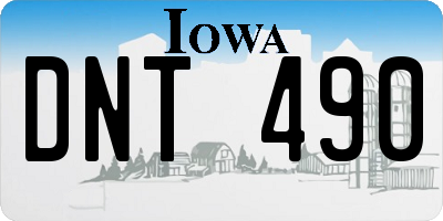 IA license plate DNT490