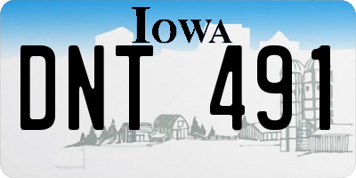 IA license plate DNT491