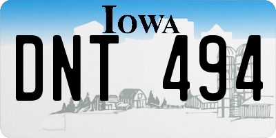 IA license plate DNT494
