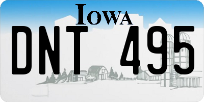 IA license plate DNT495