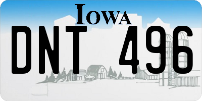 IA license plate DNT496