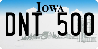 IA license plate DNT500