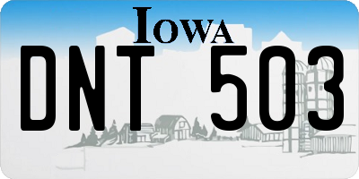 IA license plate DNT503