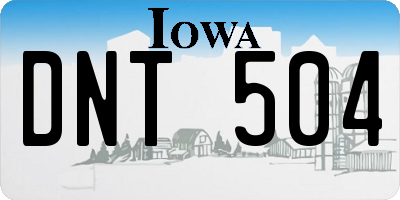 IA license plate DNT504