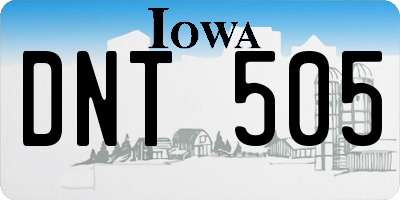 IA license plate DNT505
