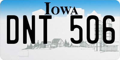 IA license plate DNT506