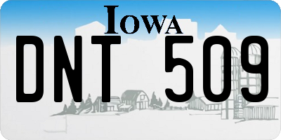 IA license plate DNT509