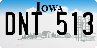 IA license plate DNT513