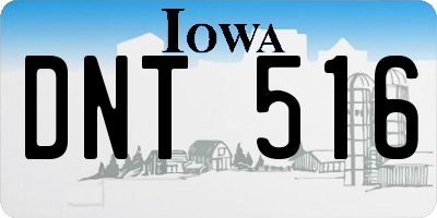 IA license plate DNT516