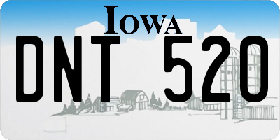 IA license plate DNT520