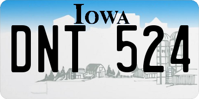 IA license plate DNT524