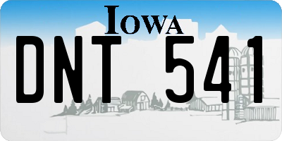 IA license plate DNT541