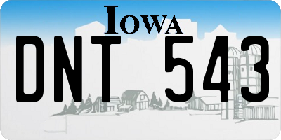 IA license plate DNT543
