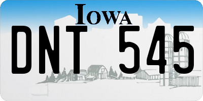 IA license plate DNT545