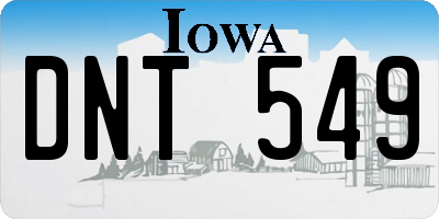 IA license plate DNT549