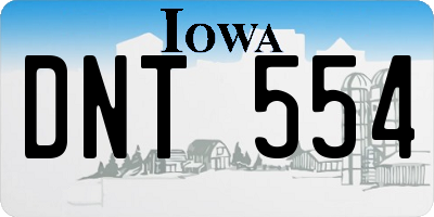 IA license plate DNT554