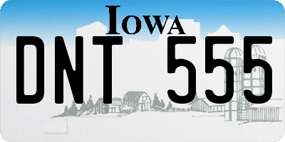 IA license plate DNT555