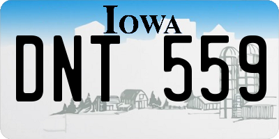 IA license plate DNT559