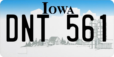IA license plate DNT561