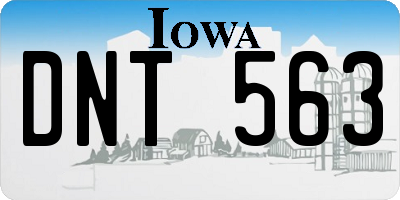IA license plate DNT563