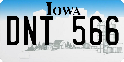 IA license plate DNT566