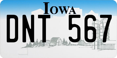 IA license plate DNT567