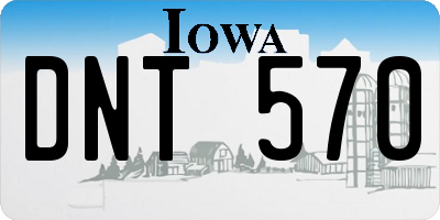 IA license plate DNT570