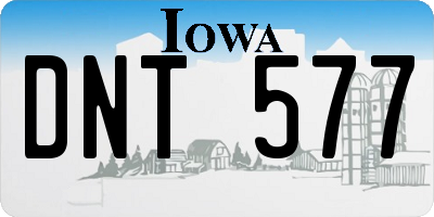 IA license plate DNT577