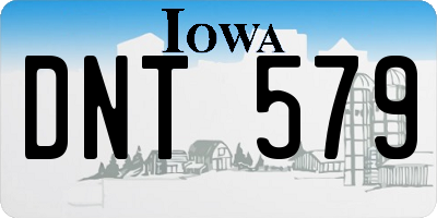 IA license plate DNT579