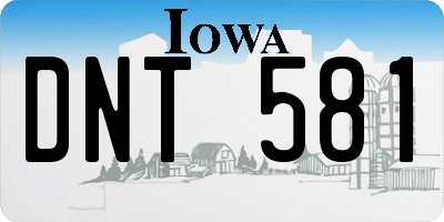 IA license plate DNT581
