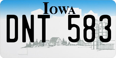 IA license plate DNT583