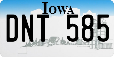 IA license plate DNT585
